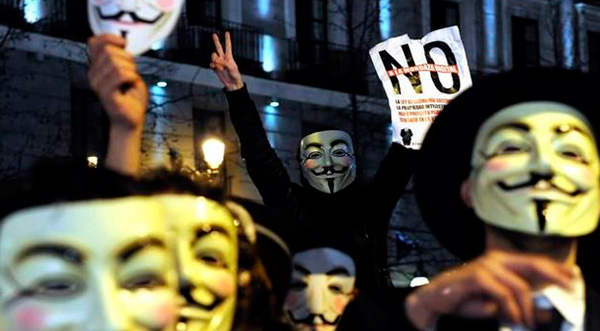 Detienen a cuatro integrantes de Anonymous