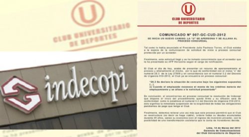 Universitario empezó proceso concursal de Indecopi