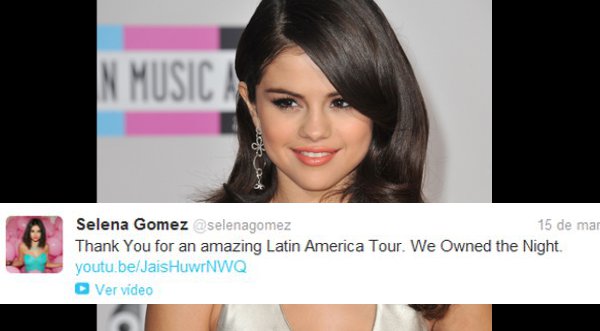 Selena Gómez agradece a sus seguidores en Latinoamérica