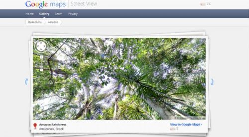 Explorar el Amazonas usando Google Maps