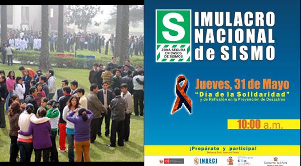 Todos a participar en el Simulacro Nacional de Sismo