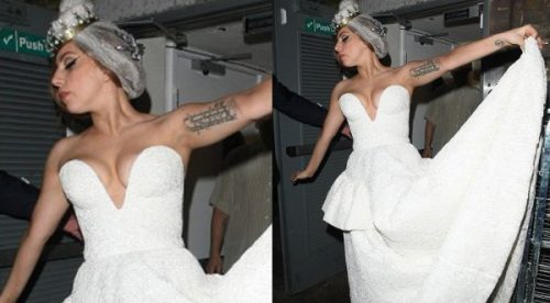 Fotos: Lady Gaga se vaciló con vestido de bodas