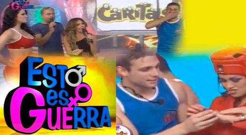 Videos: Angie y Nicola se engríen en difícil juego de ‘Esto es Guerra’