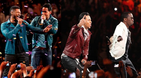 Videos: Romeo Santos hizo bailar bachata a Usher y P. Daddy