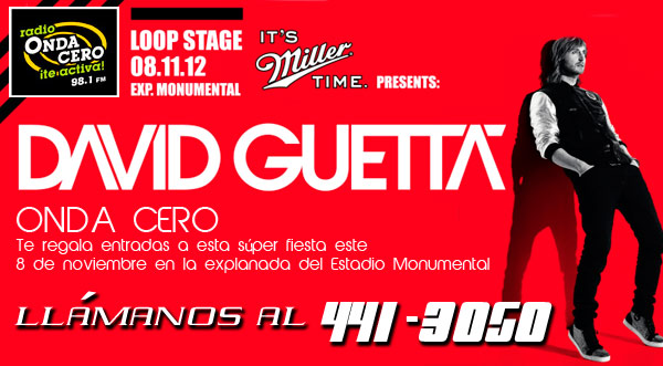 Onda Cero te lleva al conciertazo de David Guetta