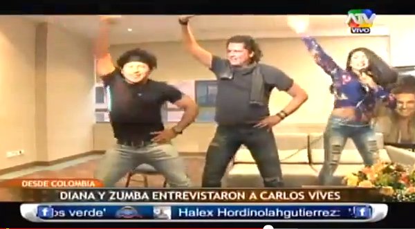 Video: Zumba y Diana hacen bailan junto a Carlos Vive ‘Combate es bacán’