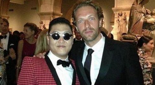 Vocalista de Colplay posó junto a PSY