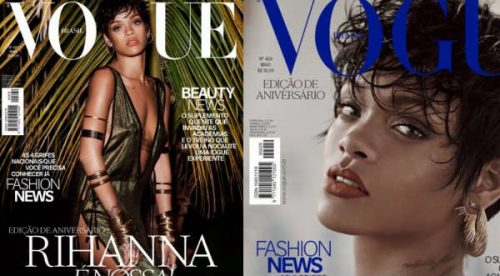 Rihanna posa en ‘topless’ para conocida revista en Brasil