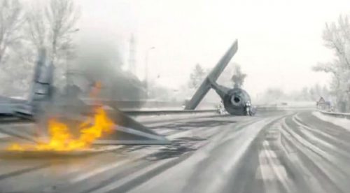 Una nave de Star Wars se estrella en plena autopista y un conductor lo filma – VIDEO