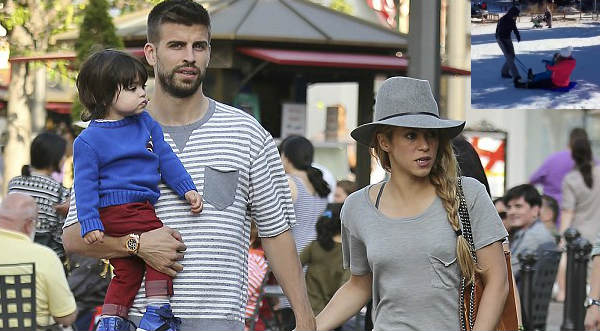 Checa el tierno video de Shakira, Piqué y Milan jugando en la nieve- VIDEO