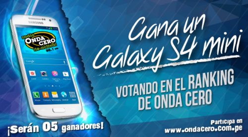 ¡Gana un Galaxy S4 Mini, votando en el Ranking de Onda Cero!