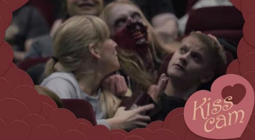 ¡Aterrador! ‘The Zombie Kiss Cam’, la versión tenebrosa de la ‘Kiss cam’ – VIDEO