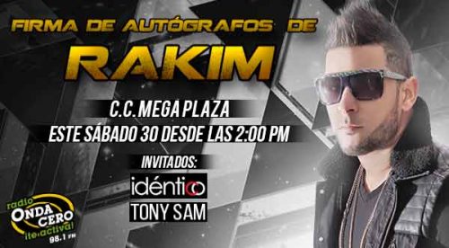 ¡Onda Cero presenta Firma de Autógrafos de Rakim en MegaPlaza!