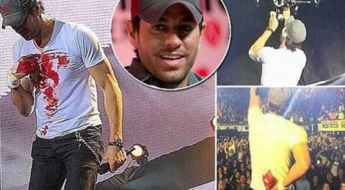 Entérate para qué usará la camisa que manchó de sangre Enrique Iglesias