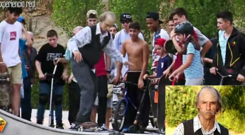 ¡Asombroso! Parecía un abuelo común y corriente, hasta que se subió a un skate… – VIDEO