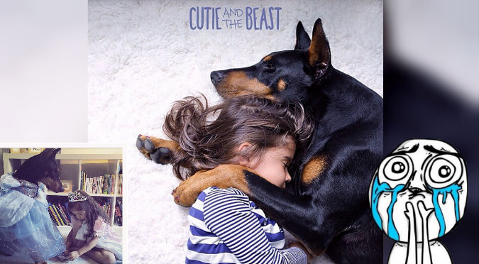 ¡Muy tiernos! Conoce a la pequeña Siena y su inseparable doberman – FOTOS