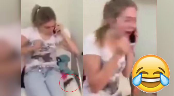 Su hija no quería dejar el celular, asi que…LE LANZÓ UNA LARGATIJA VIVA – VIDEO