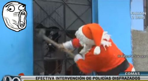 ¡Ho ho ho Feliz Navidad! Policías efectuaron operativo disfrazados de… – VIDEO