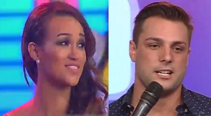 ¿Está feliz? Así reaccionó Angie Arizaga al ver a Nicola Porcella en ‘Esto es Guerra’ – VIDEO