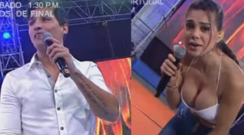 ¡Ella es! Vanessa Jerí lució tremendo escote y alborotó a Coco Maggio (VIDEO)