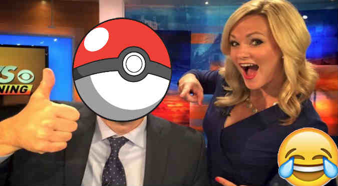 Pokémon Go: ¡Conductora de TV  interrumpe transmisión por jugar en vivo! – VIDEO