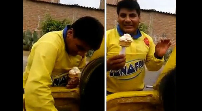 Facebook: No creerás lo que hace para vender sus helados en menos tiempo -VIDEO