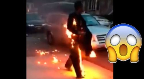 Facebook: Arde en llamas y así reaccionó – VIDEO