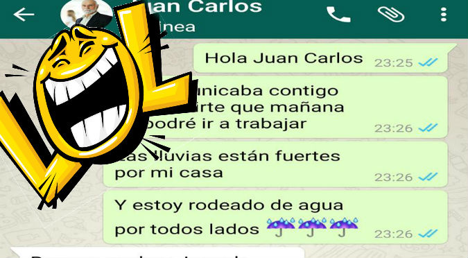 WhatsApp: Se excusó por el huaico para no ir a trabajar y su jefe le respondió así – FOTOS