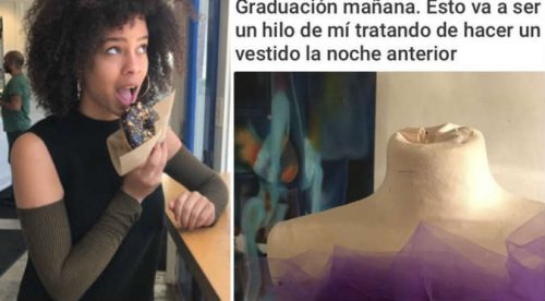 ¡Asombroso! Esta chica hizo su vestido de graduación un día antes de la fiesta y con 15 dólares