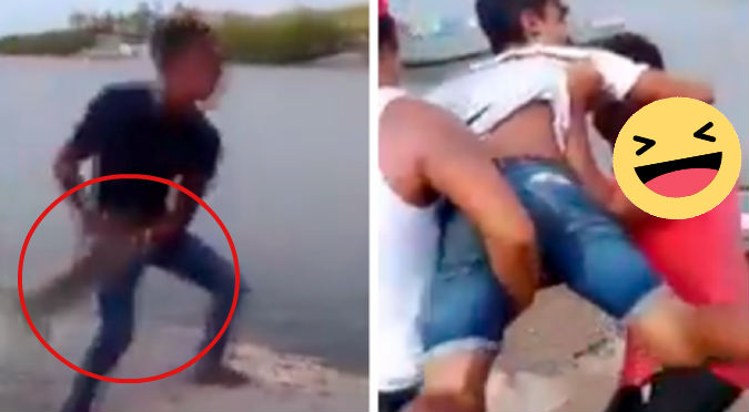 Facebook: Lanzó perrito al río y recibe tremendo castigo – VIDEO