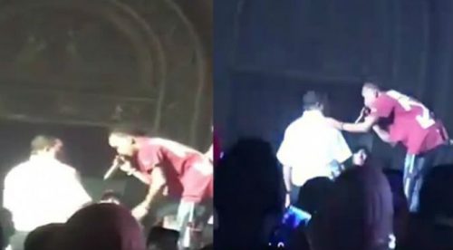 Ozuna agrede y humilla a agente de seguridad durante concierto (VIDEO)