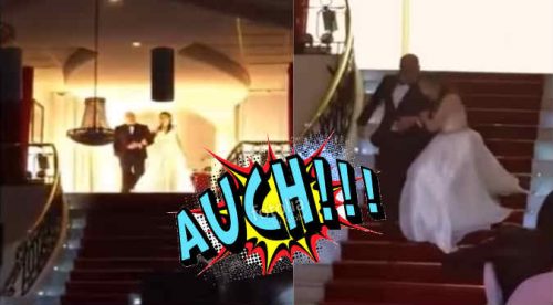 ¡Quinceañera se tropieza en plena presentación y …! (VIDEO)