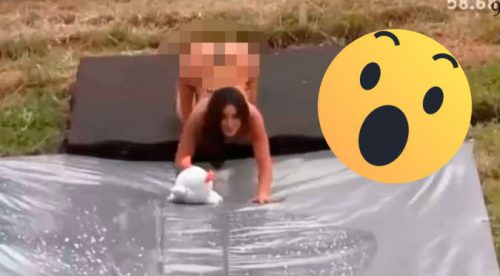 Modelo brasileña mostró más de la cuenta en polémico reto (VIDEO)