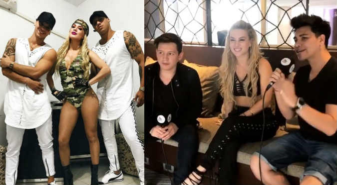 Leslie Shaw la rompe en Chile y sus bailarines se llevan la atención (VIDEO)