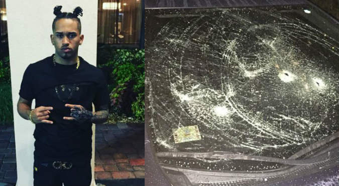 ¿Bryant Myers se descontroló y destrozó auto de su ‘amigo’? (FOTOS)