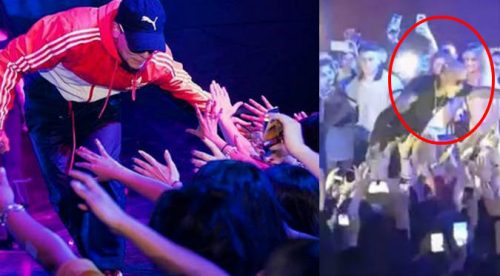 ¡Auch! Reggaetonero se tiró al público pero nadie lo agarró (VIDEO)