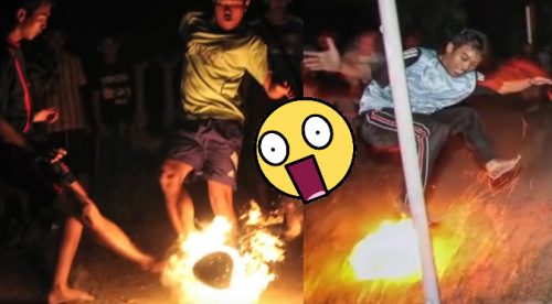 YouTube: Niños que juegan con pelota de fuego causan asombro