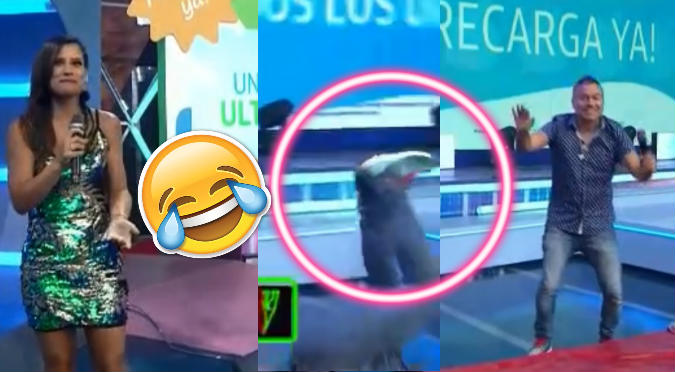 Mathías Brivio se cayó en pleno programa en vivo (VIDEO)