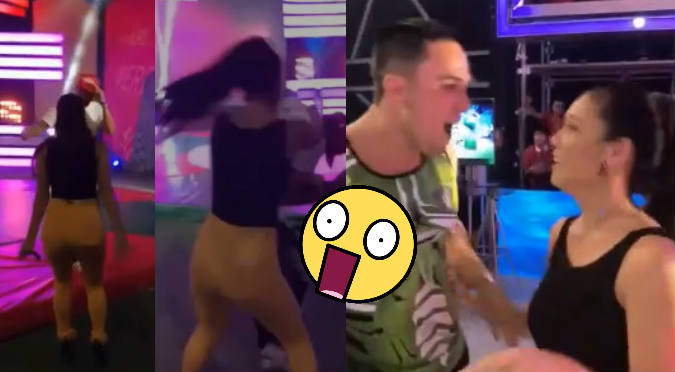 Jazmín Pinedo reaparece en Combate y se pelea por Gino Assereto (VIDEO)