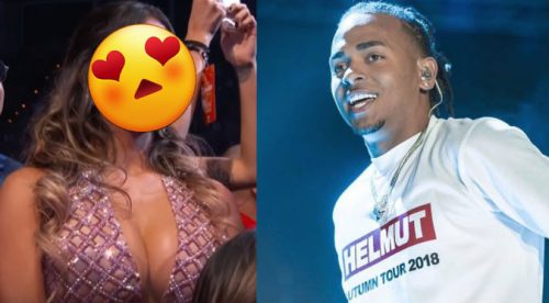 Esposa de Ozuna se roba todas la miradas con tremendo escote (VIDEO)