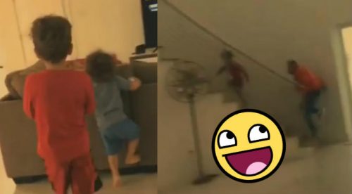 Hijos de Nacho le hacen broma pesada y él reacciona así (VIDEO)