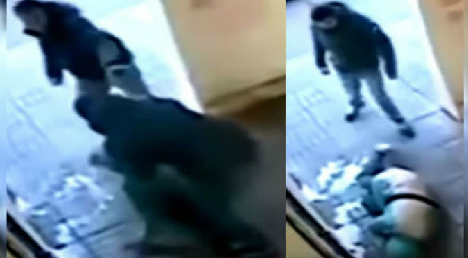 Hombre golpeó a mujer y recibe karma instantáneo (VIDEO)