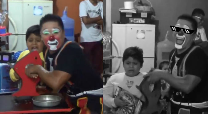 Payaso ‘Chispita’ hace cruel broma a niño (VIDEO)