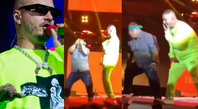 Fan de J Balvin se roba todas las miradas en pleno concierto (VIDEO)