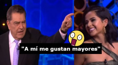 Becky G le cantó ‘Mayores’ a Don Francisco y él reaccionó así (VIDEO)