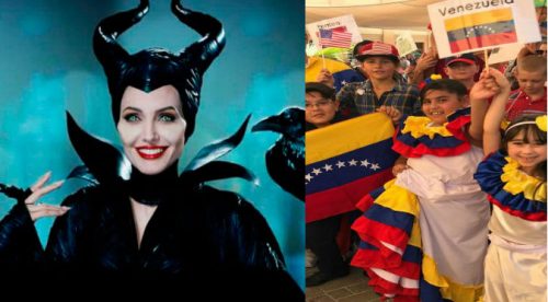 Niños venezolanos llamaron ‘Maléfica’ a Angelina Jolie y ella reaccionó así (VIDEO)