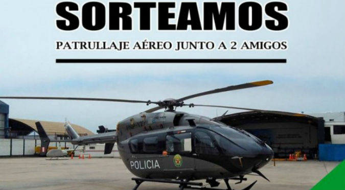 ‘Tío PNP’ dará viaje en helicóptero a sus fans