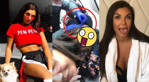 Elettra Lamborghini muestra sus dolorosos piercings en la espalda