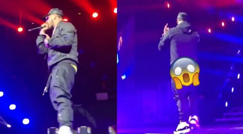 Anuel: Se le cae el pantalón en pleno concierto (VIDEO)