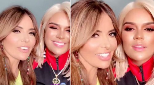 Karol G y Gloria Trevi fueron sorprendidas mientras grababan videoclip (VIDEO)